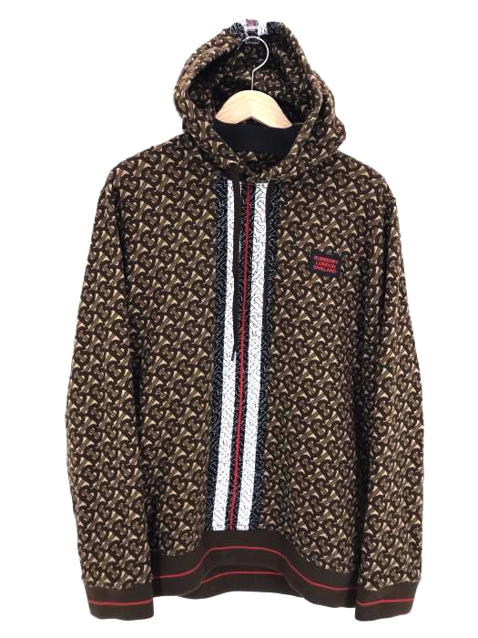 BURBERRY（バーバリー） モノグラムストライププリント コットン フーディー メンズ トップス