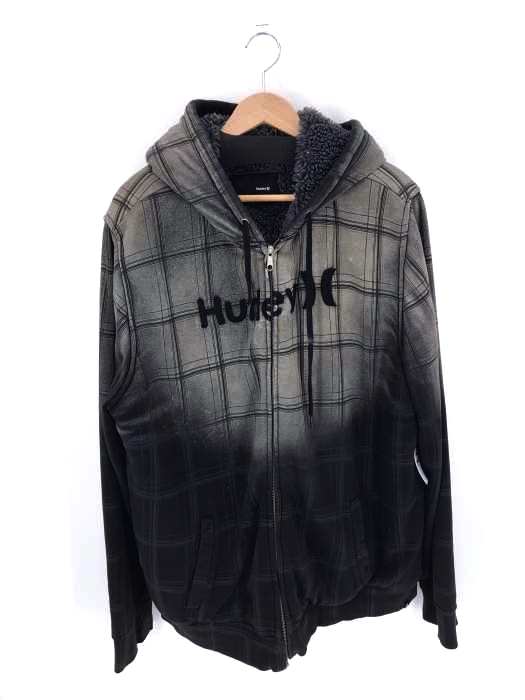 Hurley（ハーレー） チェック柄ボア裏地ジップアップパーカー メンズ トップス