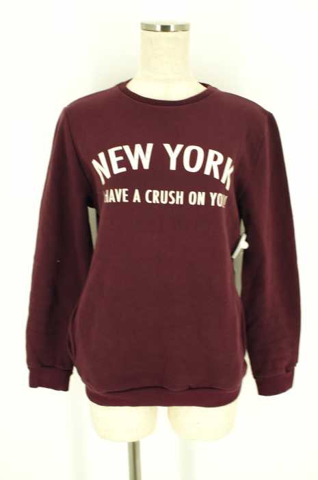 ZARA (ザラ) NEWYORKプリントスウェット レディース トップス