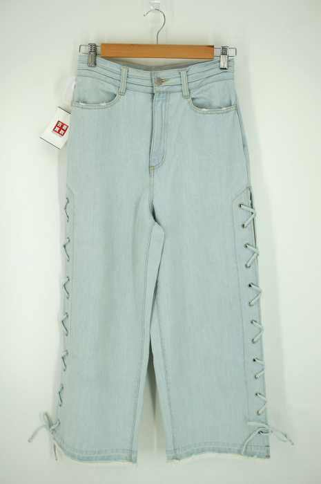 CHILD WOMAN （チャイルドウーマン） 17SS 脇編み上げリボンワイドパンツ レディース パンツ