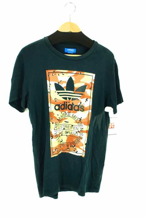 adidas (アディダス) カモ柄トレフォイルロゴTシャツ メンズ トップス