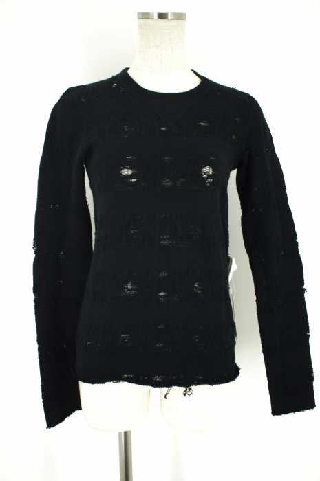 JUNYA WATANABE COMME des GARCONS (ジュンヤワタナベコムデギャルソン) ダメージ加工スウェットプルオーバー レディース トップス