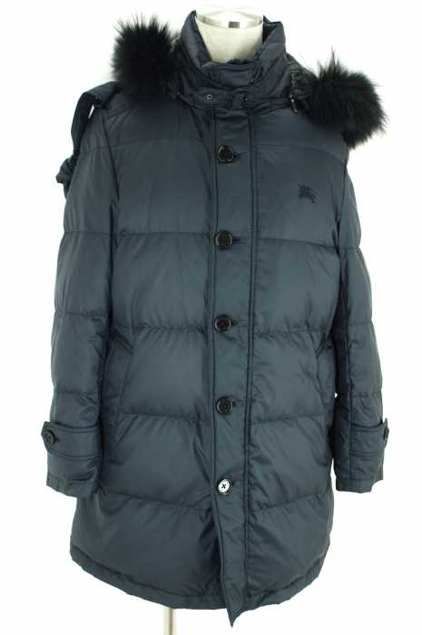 BURBERRY BLACK LABEL (バーバリーブラックレーベル) ラクーンファーダウンコート メンズ アウター