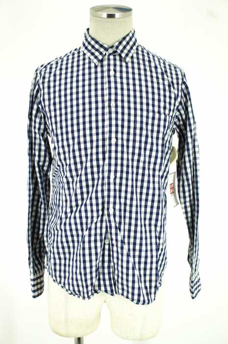 BEAUTY & YOUTH UNITED ARROWS TUBE （ビューティアンドユースユナイテッドアローズチューブ） BST BLUE/PATTERN REG-FR ギンガムチェック柄 メンズ トップス
