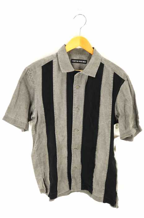 ISSEY MIYAKE MEN(イッセイミヤケメン) ストライプ切替半袖シャツ メンズ トップス