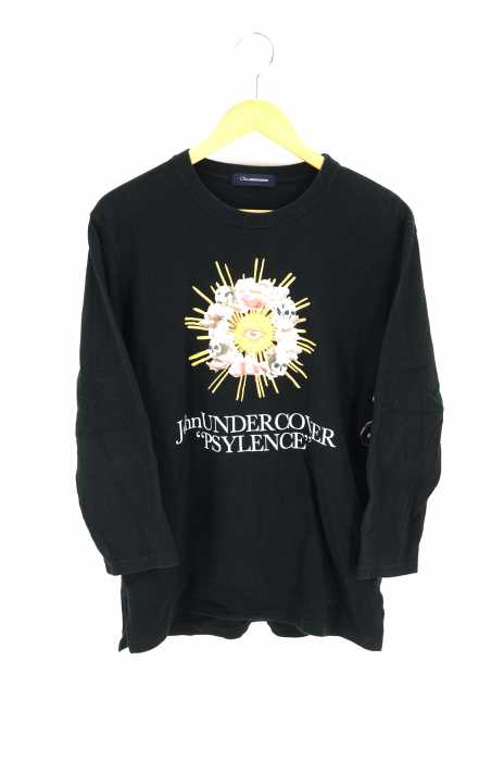 JOHNUNDERCOVER（ジョンアンダーカバー） PSYLENCE Tee　サイドポケット7分袖プリントTシャツ メンズ トップス