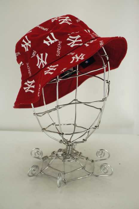 47 BRAND NEW YORK YANKEES×supreme (ニューヨークヤンキース シュプリーム) 15SS 総柄バケット ハット クラッシャー メンズ 帽子