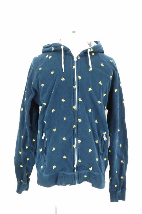 STUSSY （ステューシー） クラウン総柄ジップアップパーカー メンズ トップス