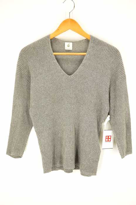 6（ROKU） BEAUTY＆YOUTH UNITED ARROWS（ロクビューティーアンドユースユナイテッドアローズ） Vネックコットン ニット レディース トップス