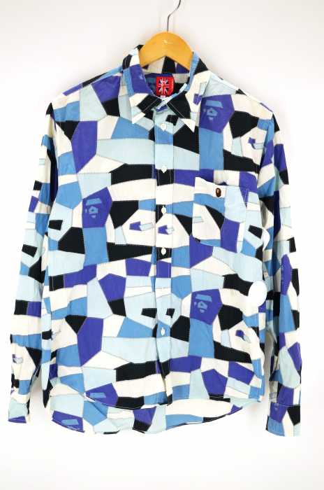 A BATHING APE (アベイシングエイプ) パッチワークプリントシャツ メンズ トップス