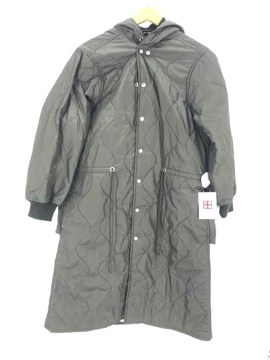 tricot COMME des GARCONS(トリココムデギャルソン) AD2019 裏レオパード柄フードキルティングコート レディース アウター