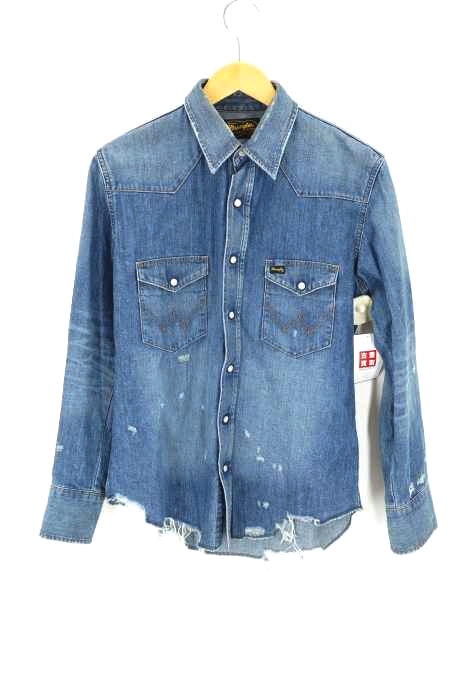 Wrangler（ラングラー） カットオフ加工デニムウエスタンシャツ メンズ トップス