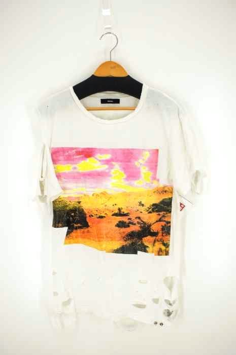 DIESEL（ディーゼル） ダメージ加工プリントTシャツ レディース トップス