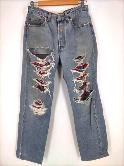 Levis（リーバイス） 80S 501 リメイク ダメージ加工 ボタンフライデニム メンズ パンツ