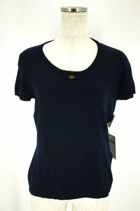 BURBERRY BLUE LABEL（バーバリーブルーレーベル） 半袖コットンニットプルオーバー レディース トップス