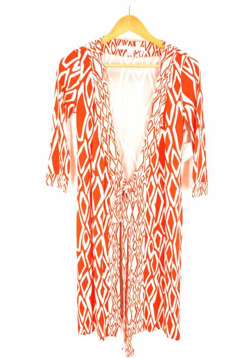 DIANE VON FURSTENBERG (ダイアンフォンファステンバーグ) シルク総柄カーディガン レディース トップス