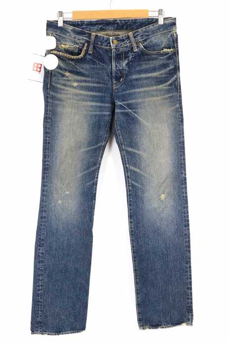 HYSTERIC GLAMOUR (ヒステリックグラマー) ダメージ加工スタッズデニムパンツ メンズ パンツ