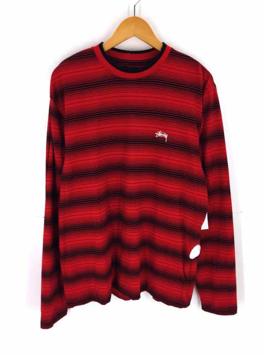 Stussy（ステューシー） フロント刺繍ボーダー長袖カットソー メンズ トップス