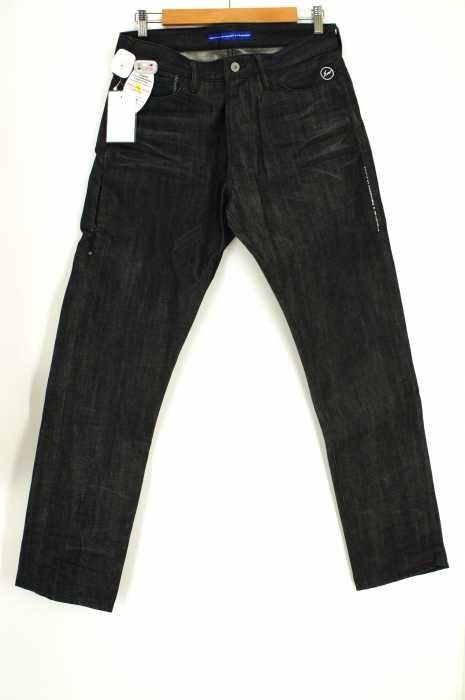 DENIM BY VANQUISH & FRAGMENT(デニムバイヴァンキッシュフラグメント) シワ加工ストレートデニムパンツ メンズ パンツ