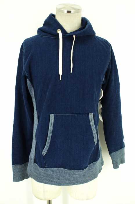Champion （チャンピオン） インディゴスウェットパーカー メンズ トップス