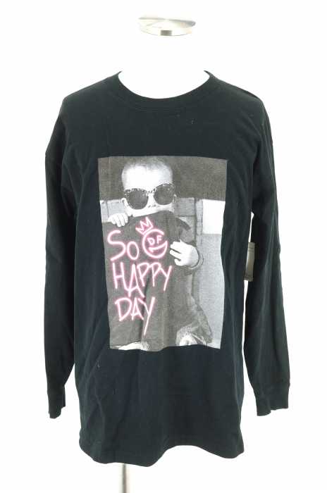 GOSTAR DE FUGA (ゴスタールジフーガ) 17AW With you BABY ボックスプリント長袖ビッグTシャツ メンズ トップス