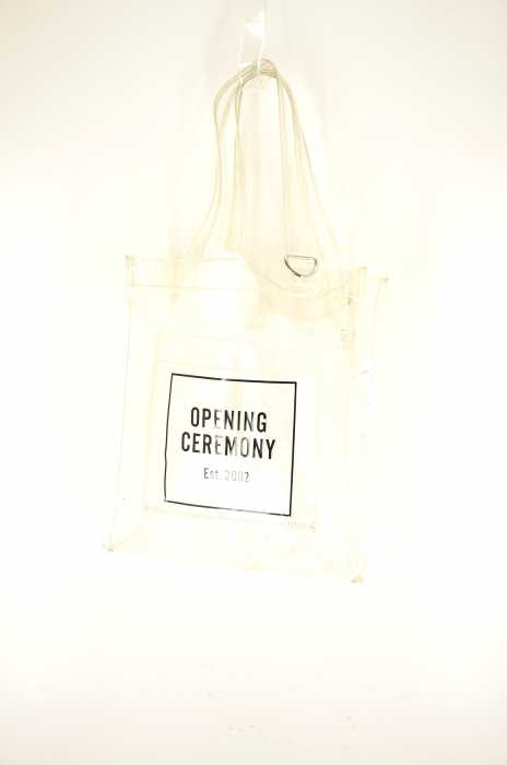 OPENING CEREMONY（オープニングセレモニー） PVC CLEAR TOTE BAG ポリウレタン樹脂 クリア 透明 リサイクル レディース バッグ