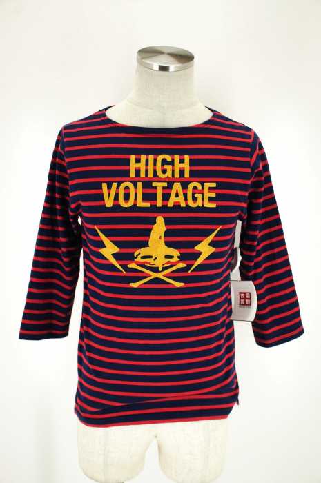 HYSTERIC GLAMOUR (ヒステリックグラマー) 刺繍ボーダーカットソー メンズ トップス