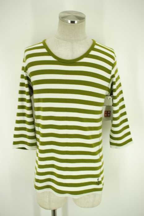 URBAN RESEARCH （アーバンリサーチ） 「リップルC/N七分袖ボーダーTEE」クルーネックボーダー7分袖Tシャツ メンズ トップス