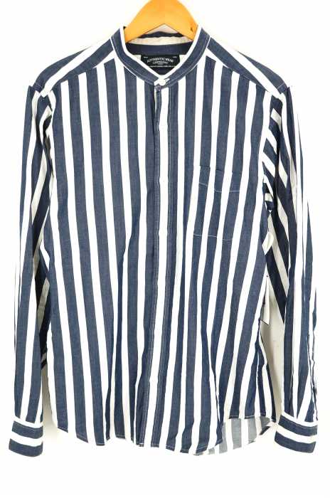 UNITED ARROWS green label relaxing （ユナイテッドアローズグリーンレーベルリラクシング） バンドカラーストライプ シャツ メンズ トップス