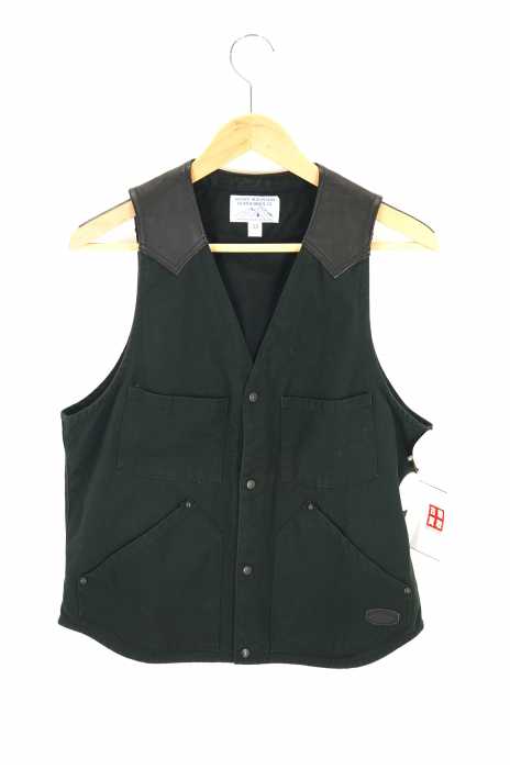 Rocky Mountain FeatherBed （ロッキーマウンテンフェザーベッド） レザー切替ワークベスト メンズ トップス
