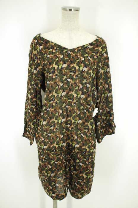 Traditional Weatherwear （トラディショナルウェザーウェア） V NECK TUNIC 総柄ワンピース レディース ワンピース