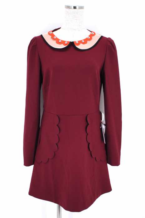 RED VALENTINO　 （レッドヴァレンティノ） ドレス スカラップ マルチカラー ワンピース レディース ワンピース