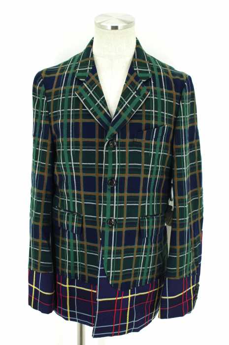 COMME des GARCONS HOMME PLUS (コムデギャルソンオムプリュス) AD2000 チェック柄3Bジャケット メンズ アウター