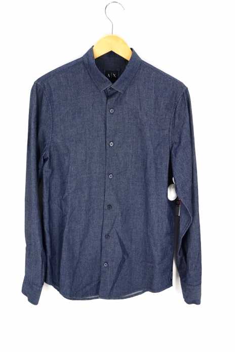 ARMANI EXCHANGE(アルマーニエクスチェンジ) インディゴブルーコットンシャツ メンズ トップス