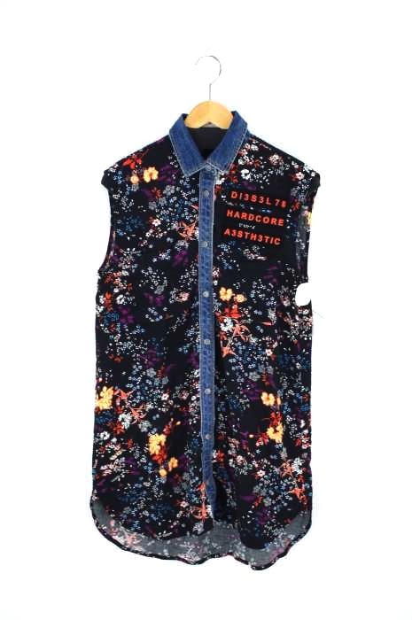 DIESEL（ディーゼル） デニム切替花柄レーヨンシャツ レディース トップス