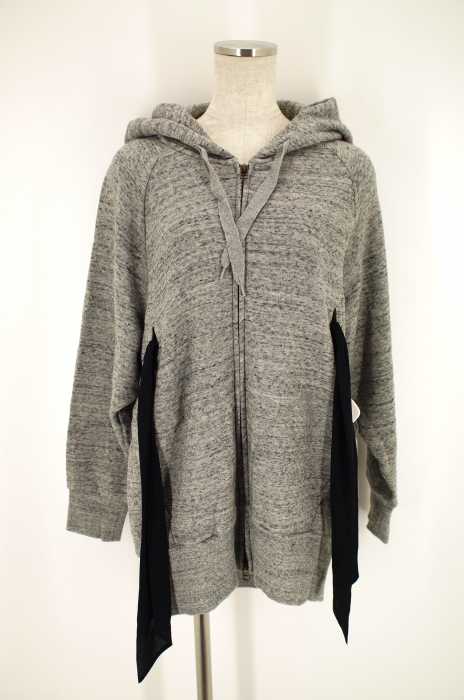 furfur (ファーファー) 霜降りダブルジップパーカー レディース トップス