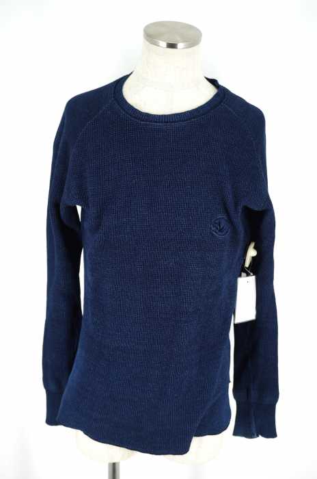 bukht （ブフト） 15AW インディゴ染めビッグワッフルカットソー メンズ トップス