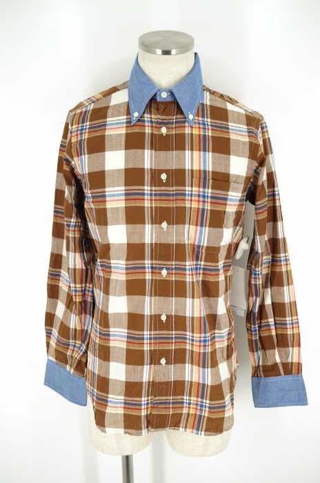 individualized shirts （インディヴィジュアライズドシャツ） チェック切替ボタンダウンシャツ メンズ トップス