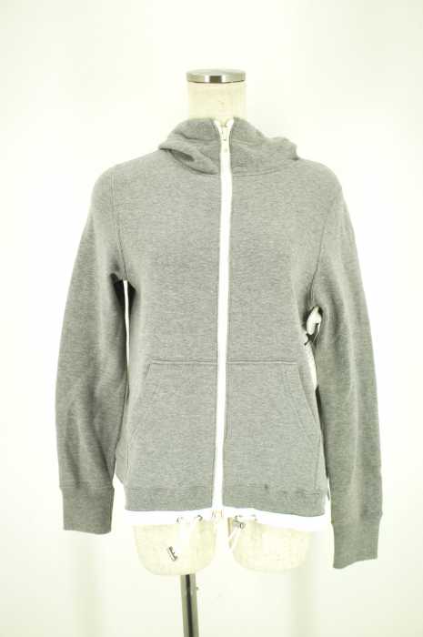 sacai luck (サカイラック) 13AW 裾デザイン裏起毛ジップアップパーカー レディース トップス