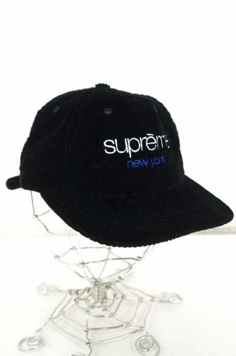 Supreme (シュプリーム) Waffle Cord Classic Logo 6-Panel キャップ メンズ 帽子
