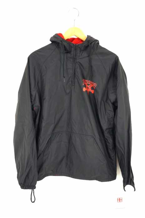 THRASHER（スラッシャー） SKATE GOAT HOODED LINED COACH JACKET ロゴプリントプルオーバーコーチジャケット メンズ アウター