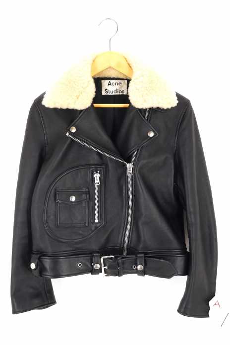 ACNE STUDIOS(アクネストゥディオズ) trimmed Leather Jacke レディース アウター
