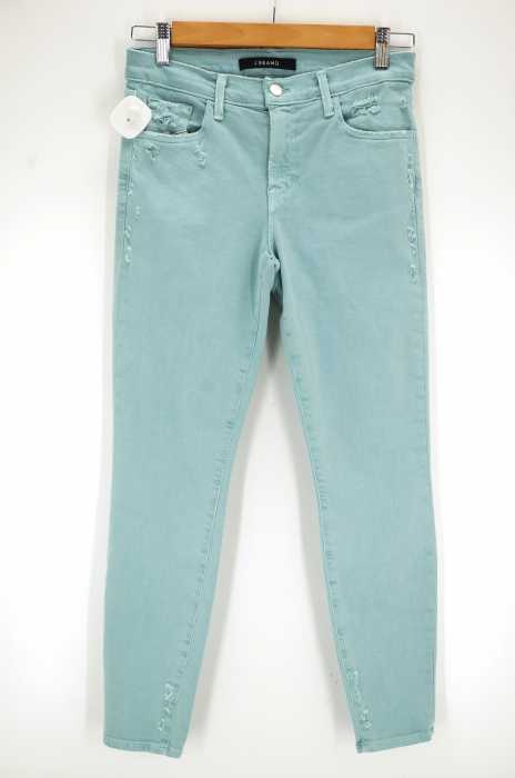 J BRAND (ジェイブランド) CAPRI MID RISE クラッシュ加工ストレッチデニムパンツ レディース パンツ