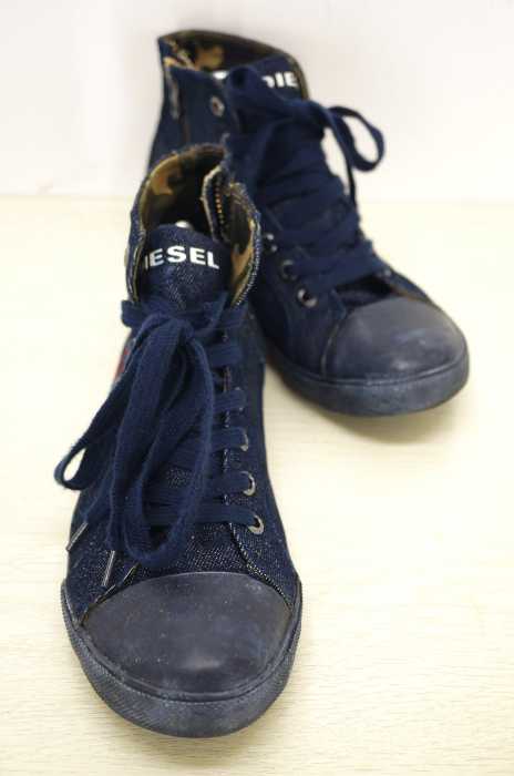 DIESEL （ディーゼル） ハイカットデニムスニーカー レディース シューズ