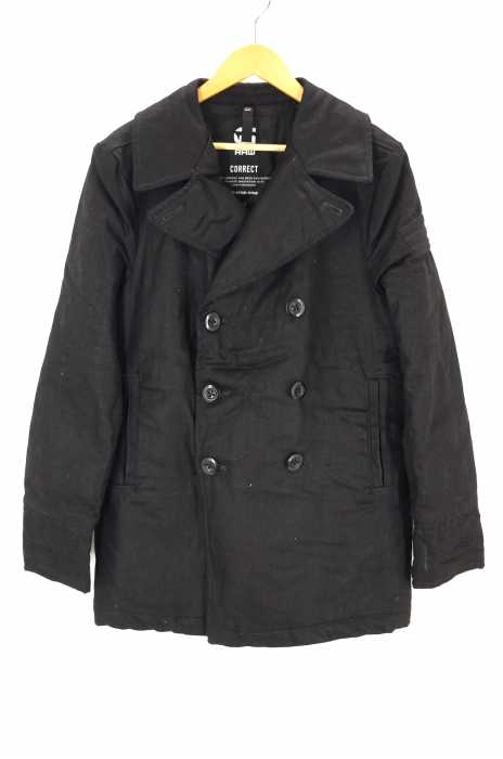 G-STAR RAW （ジースターロー） CORRECT DENIM PEACOAT ブラックデニムピーコート メンズ アウター