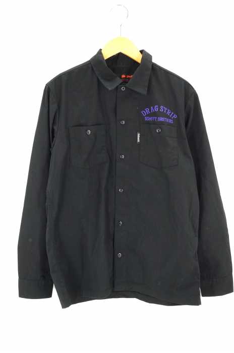 Schott (ショット) DRAG STRIP 刺繍ワークシャツ メンズ トップス
