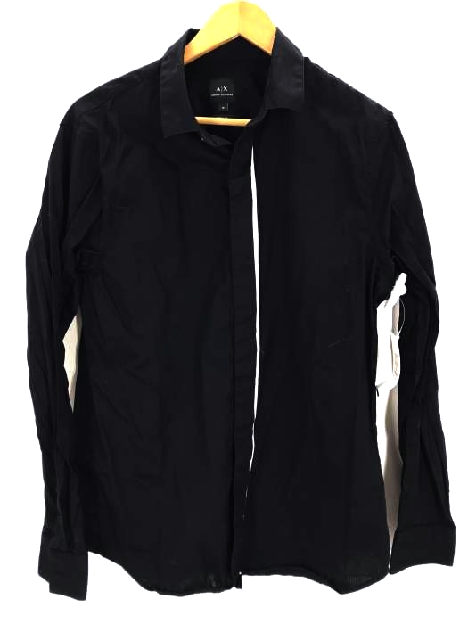 ARMANI EXCHANGE（アルマーニエクスチェンジ） ストライプ柄 コットン比翼ボタンシャツ メンズ トップス