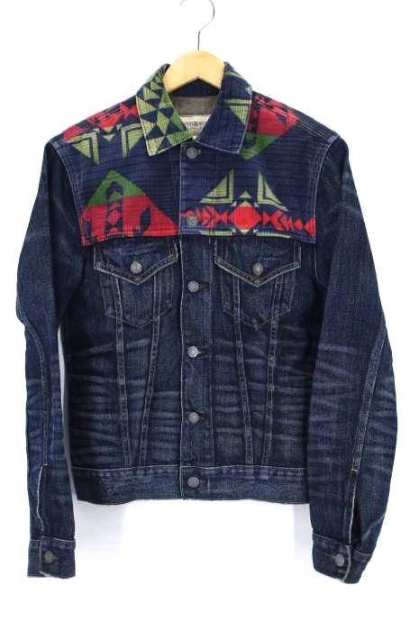 DENIM & SUPPLY RALPH LAUREN（デニムアンドサプライ ラルフローレン） ネイティブ柄コーデュロイ切替デニムジャケット メンズ アウター