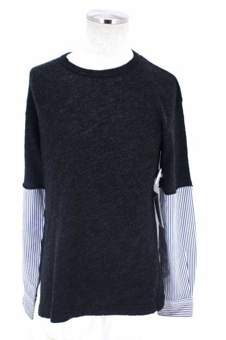 COMME des GARCONS HOMME （コムデギャルソンオム） AD2007 袖切替ウールセーター メンズ トップス