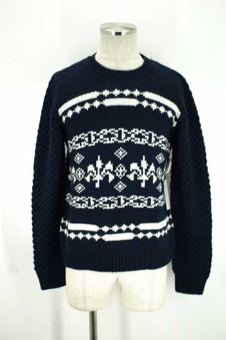 Palme d'Or （パルムドール） 15AW 切替ジャガードニット メンズ トップス